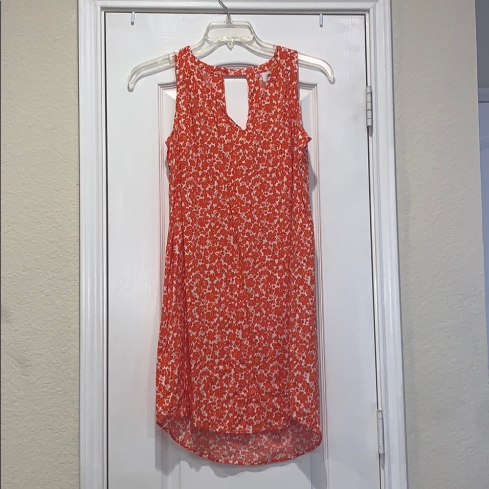 Orange and white sundress